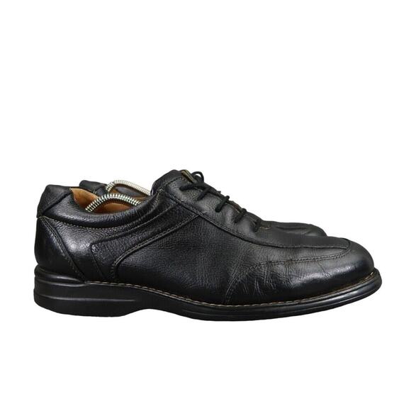 Johnston & Murphy Shoes Men 10 Oxford Leather Shuler Athletic Black Comfort Work - Picture 2 of 16